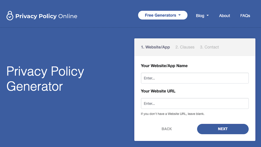 1 Privacy Policy Generator: Free, CCPA, GDPR, CalOPPA - Privacy