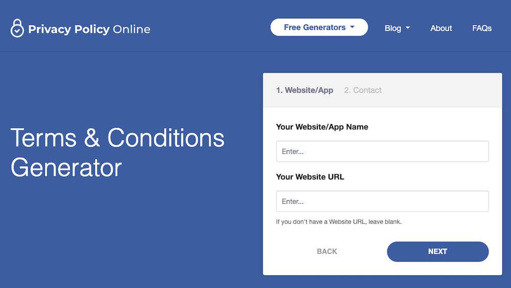 Terms and Conditions Generator