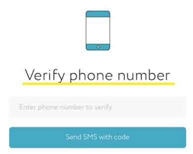 Verify phone number form